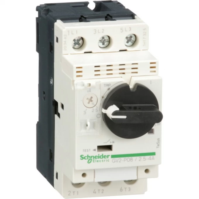 Автоматический выключатель SCHNEIDER ELECTRIC TESYS с комбинированным расцепителем 2,5-4А GV2P08 Автоматический выключатель SCHNEIDER ELECTRIC TESYS с комбинированным расцепителем 2,5-4А GV2P08