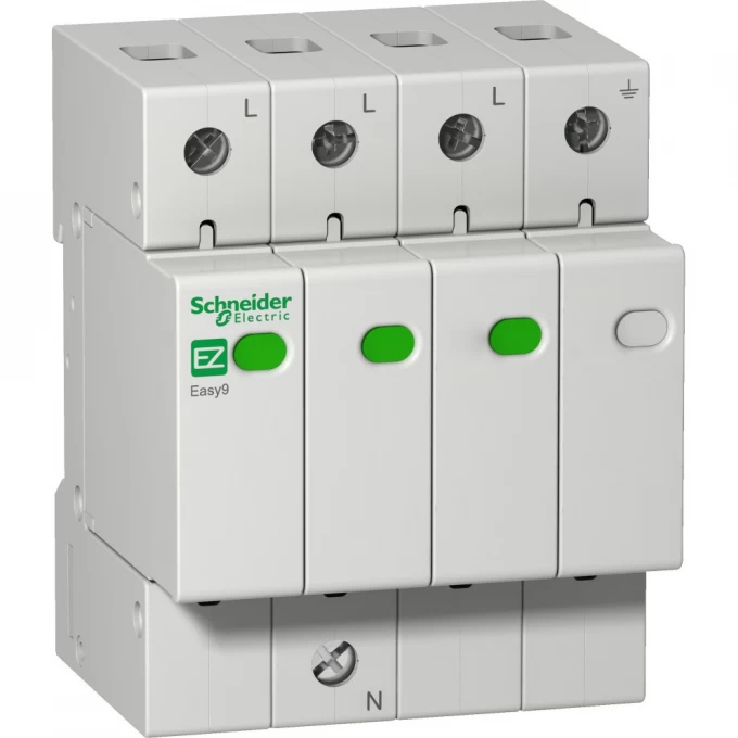 Ограничитель перенапряжения SCHNEIDER ELECTRIC EASY9 EASY9 3П+H 20кА 400В =S= EZ9L33720 Ограничитель перенапряжения SCHNEIDER ELECTRIC EASY9 EASY9 3П+H 20кА 400В =S= EZ9L33720