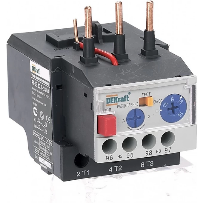 Реле электротепловое для контакторов SCHNEIDER ELECTRIC DEKRAFT 25-32А 9,00-12,0А РТ-03 23119DEK Реле электротепловое для контакторов SCHNEIDER ELECTRIC DEKRAFT 25-32А 9,00-12,0А РТ-03 23119DEK