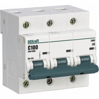 Автоматический выключатель SCHNEIDER ELECTRIC DEKRAFT 3Р 125А х-ка С ВА-201 10кА