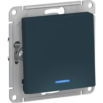 1-клавишный выключатель SCHNEIDER ELECTRIC ATLASDESIGN с подсветкой, изумруд