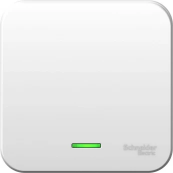 1-клавишный выключатель SCHNEIDER ELECTRIC BLANCA, с подсветкой, 6А, 250B, БЕЛЫЙ
