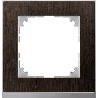 1-постовая рамка SCHNEIDER ELECTRIC MERTEN M-PURE DECOR, ВЕНГЕ/АЛЮМИНИЙ, SM