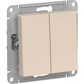 2-клавишный переключатель SCHNEIDER ELECTRIC ATLASDESIGN 10АХ, механизм, БЕЖЕВЫЙ
