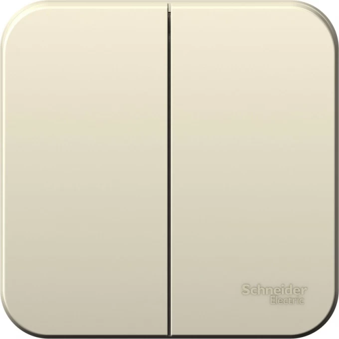 2-клавишный выключатель SCHNEIDER ELECTRIC BLANCA 6А, 250B, МОЛОЧНЫЙ BLNVA065002