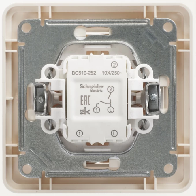 2-клавишный выключатель SCHNEIDER ELECTRIC W59, 10АХ, в сборе, СЛОНОВАЯ КОСТЬ VS510-252-28 2-клавишный выключатель SCHNEIDER ELECTRIC W59, 10АХ, в сборе, СЛОНОВАЯ КОСТЬ VS510-252-28