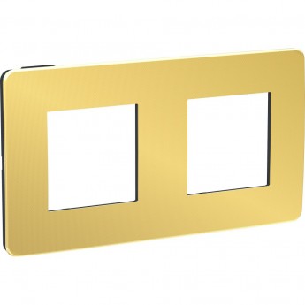 2-постовая рамка SCHNEIDER ELECTRIC UNICA STUDIO, ЗОЛОТО/антрацит