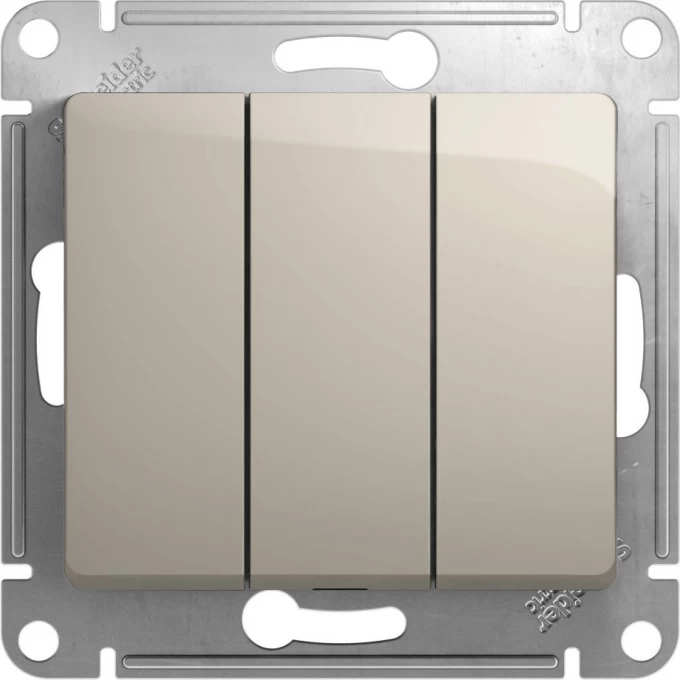 3-клавишный выключатель SCHNEIDER ELECTRIC GLOSSA, сх.1+1+1, 10АХ, механизм, МОЛОЧНЫЙ GSL000931 3-клавишный выключатель SCHNEIDER ELECTRIC GLOSSA, сх.1+1+1, 10АХ, механизм, МОЛОЧНЫЙ GSL000931