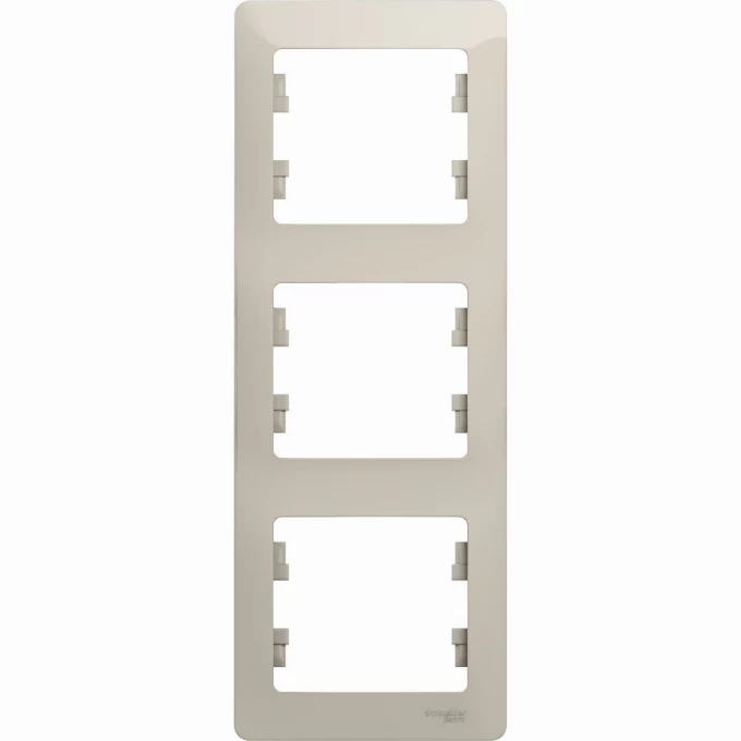3-постовая рамка SCHNEIDER ELECTRIC GLOSSA, вертикальная, МОЛОЧНЫЙ GSL000907 3-постовая рамка SCHNEIDER ELECTRIC GLOSSA, вертикальная, МОЛОЧНЫЙ GSL000907