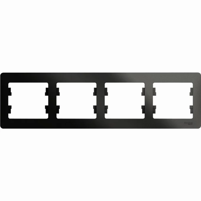 4-постовая рамка SCHNEIDER ELECTRIC GLOSSA, горизонтальная, АНТРАЦИТ GSL000704 4-постовая рамка SCHNEIDER ELECTRIC GLOSSA, горизонтальная, АНТРАЦИТ GSL000704
