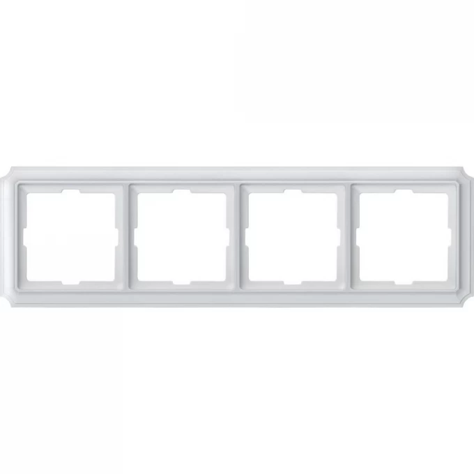 4-постовая рамка SCHNEIDER ELECTRIC MERTEN ANTIQUE, ПОЛ.БЕЛЫЙ, SD MTN483419