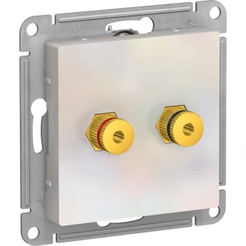 Аудиорозетка SCHNEIDER ELECTRIC ATLASDESIGN двухместная, ЖЕМЧУГ