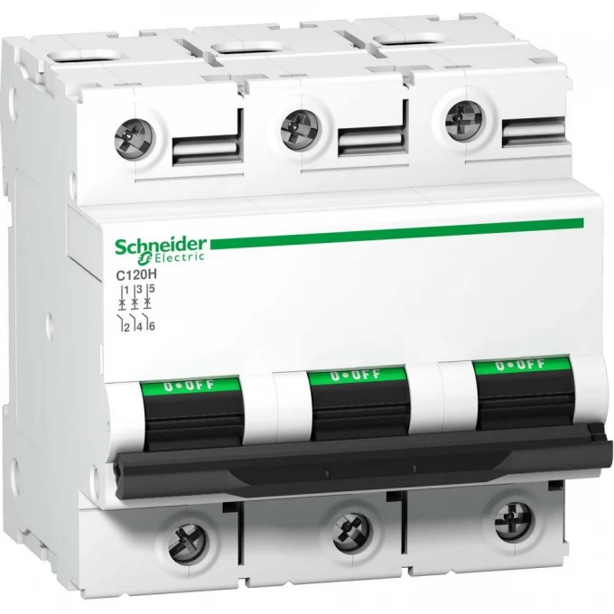 Автоматический выключатель SCHNEIDER ELECTRIC ACTI 9 C120H 3П 100A C A9N18469 Автоматический выключатель SCHNEIDER ELECTRIC ACTI 9 C120H 3П 100A C A9N18469