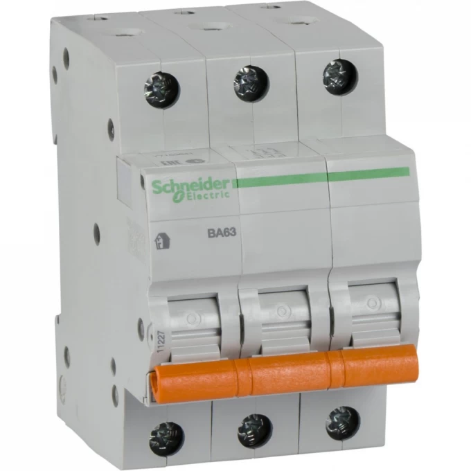 Автоматический выключатель SCHNEIDER ELECTRIC ДОМОВОЙ ВА63 3П 40A C 4,5 кА, Болгария/Италия 11227 Автоматический выключатель SCHNEIDER ELECTRIC ДОМОВОЙ ВА63 3П 40A C 4,5 кА, Болгария/Италия 11227