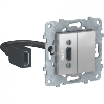 HDMI-розетка SCHNEIDER ELECTRIC UNICA NEW, алюминий