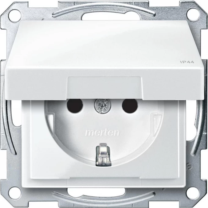 Механизм розетки SCHNEIDER ELECTRIC MERTEN с крышкой з/шт IP44, ПОЛ.БЕЛЫЙ, QF SM MTN2314-0319 Механизм розетки SCHNEIDER ELECTRIC MERTEN с крышкой з/шт IP44, ПОЛ.БЕЛЫЙ, QF SM MTN2314-0319