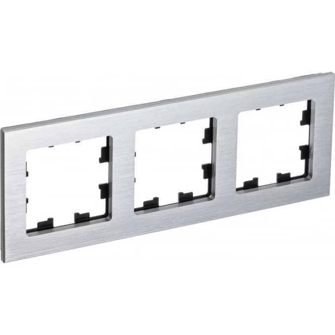 Рамка 3-постовая SCHNEIDER ELECTRIC ATLASDESIGN NATURE, металл серебро ATN312103 Рамка 3-постовая SCHNEIDER ELECTRIC ATLASDESIGN NATURE, металл серебро ATN312103