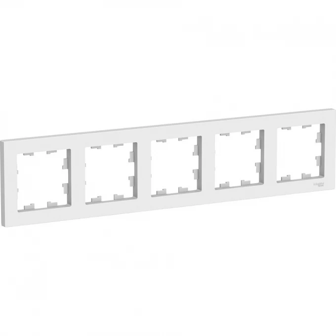 Рамка 5-постовая SCHNEIDER ELECTRIC ATLASDESIGN белый ATN000105 Рамка 5-постовая SCHNEIDER ELECTRIC ATLASDESIGN белый ATN000105