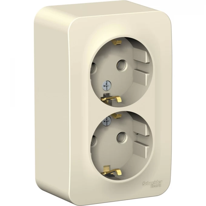 Розетка двойная SCHNEIDER ELECTRIC BLANCA с заземлением, без шторок, 16А, 250В, молочный BLNRA010202 Розетка двойная SCHNEIDER ELECTRIC BLANCA с заземлением, без шторок, 16А, 250В, молочный BLNRA010202