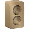 Розетка двойная SCHNEIDER ELECTRIC BLANCA с заземлением, со шторками, 16А, 250В, титан BLNRA011204