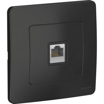 Розетка компьютерная SCHNEIDER ELECTRIC BLANCA с/у, RJ45, кат.5E, АНТРАЦИТ