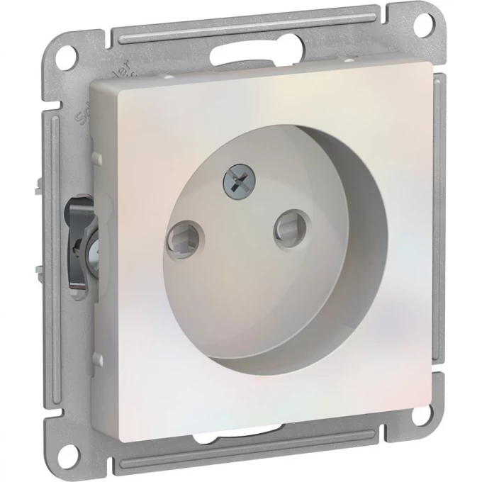 Розетка SCHNEIDER ELECTRIC ATLASDESIGN без заземления, со шторками, механизм, жемчуг ATN000449 Розетка SCHNEIDER ELECTRIC ATLASDESIGN без заземления, со шторками, механизм, жемчуг ATN000449