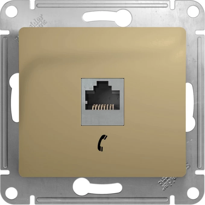 Розетка телефонная SCHNEIDER ELECTRIC GLOSSA RJ11, ТИТАН GSL000481T Розетка телефонная SCHNEIDER ELECTRIC GLOSSA RJ11, ТИТАН GSL000481T