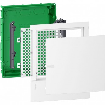 Щит встраиваемый мультимедийный SCHNEIDER ELECTRIC MINI PRAGMA с белой дверцей 2РЯДАх12МОД,IP40, IK07,Италия