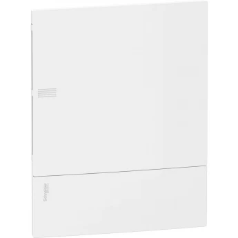 Щит встраиваемый SCHNEIDER ELECTRIC MINI PRAGMA с белой дверцей 2РЯД/24МОД,IP40,IK07,63А,2 клеммы,Италия