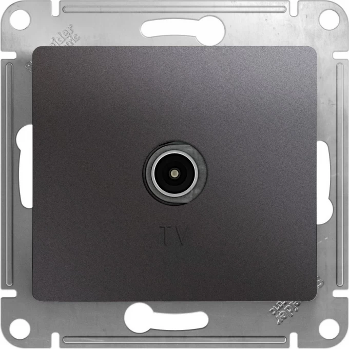 TV розетка SCHNEIDER ELECTRIC GLOSSA оконечная 1DB, механизм, ГРАФИТ GSL001391 TV розетка SCHNEIDER ELECTRIC GLOSSA оконечная 1DB, механизм, ГРАФИТ GSL001391