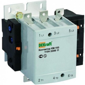 Контактор SCHNEIDER ELECTRIC DEKRAFT 225А 220В АС3 1НО+1НЗ КМ-103 DEKraft