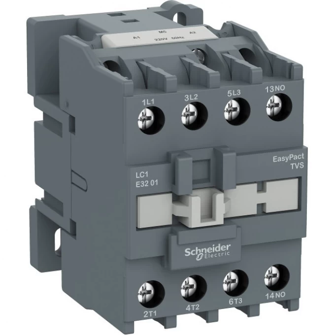 Контактор SCHNEIDER ELECTRIC EASYPACT TVS 1НО 32А 400В AC3 220В 50/60ГЦ LC1E3210M7 Контактор SCHNEIDER ELECTRIC EASYPACT TVS 1НО 32А 400В AC3 220В 50/60ГЦ LC1E3210M7