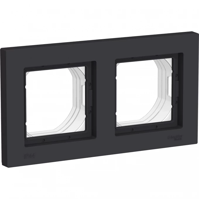 Рамка 2 поста SCHNEIDER ELECTRIC ATLASDESIGN AQUA IP44 карбон ATN441002 Рамка 2 поста SCHNEIDER ELECTRIC ATLASDESIGN AQUA IP44 карбон ATN441002