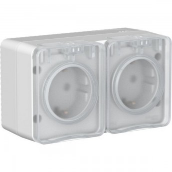 Розетка двойная SCHNEIDER ELECTRIC ATLASDESIGN PROFI IP54 заземление защитные шторки 16А