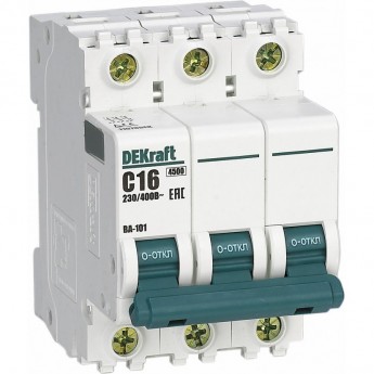 Автоматический выключатель SCHNEIDER ELECTRIC DEKRAFT 3Р 2А х-ка B ВА-101 4,5кА