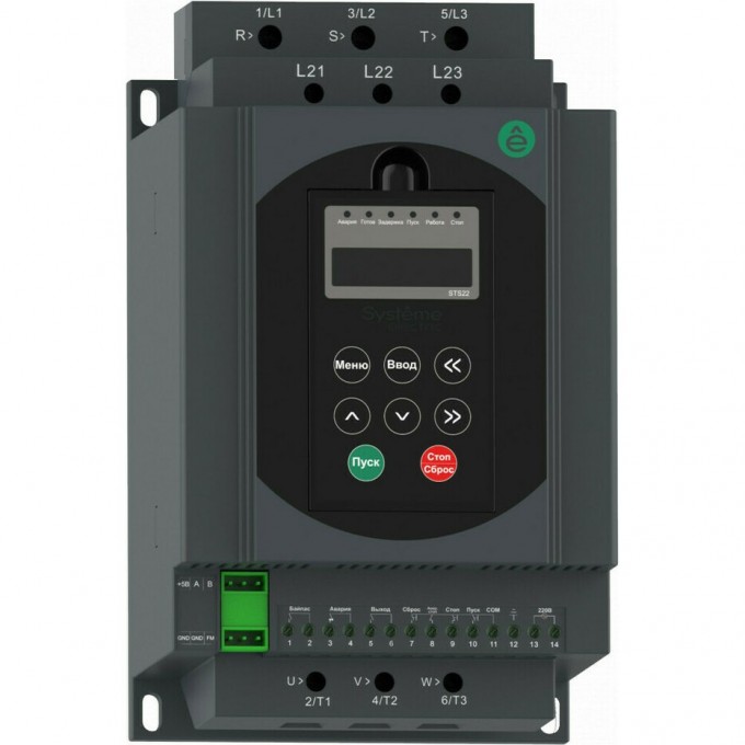 Устройство плавного пуска SCHNEIDER ELECTRIC STS22 37кВт 400В со встроен. байпасным контактором SE STS22D37N4X Устройство плавного пуска SCHNEIDER ELECTRIC STS22 37кВт 400В со встроен. байпасным контактором SE STS22D37N4X