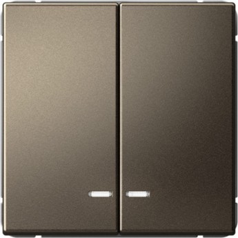 Выключатель 2-клавишный SCHNEIDER ELECTRIC ARTGALLERY GAL000653 (сх. 5а) 10AX с подсветкой механизм, мокко