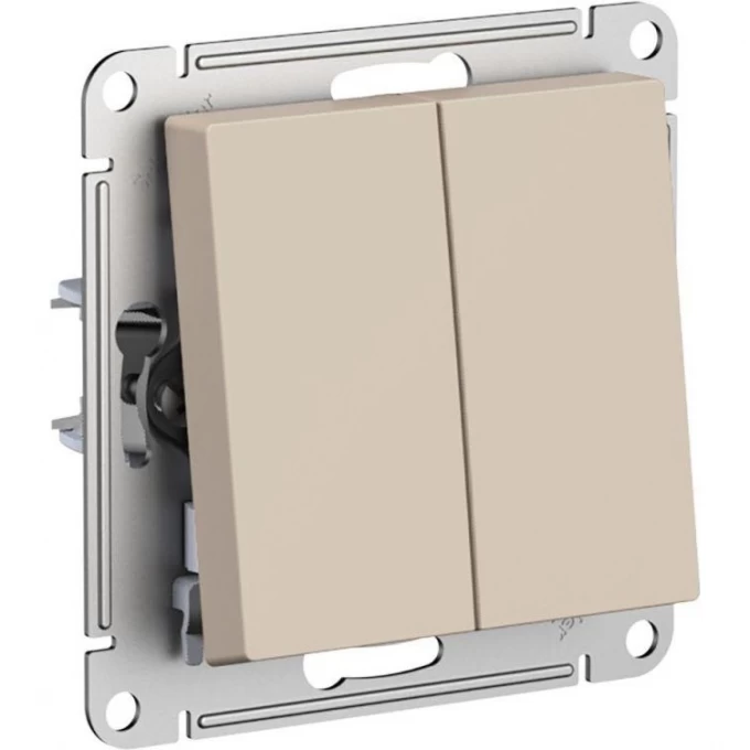 Выключатель 2-клавишный SCHNEIDER ELECTRIC ATLASDESIGN (сх.5) 10AX механизм, песочный ATN001251 Выключатель 2-клавишный SCHNEIDER ELECTRIC ATLASDESIGN (сх.5) 10AX механизм, песочный ATN001251