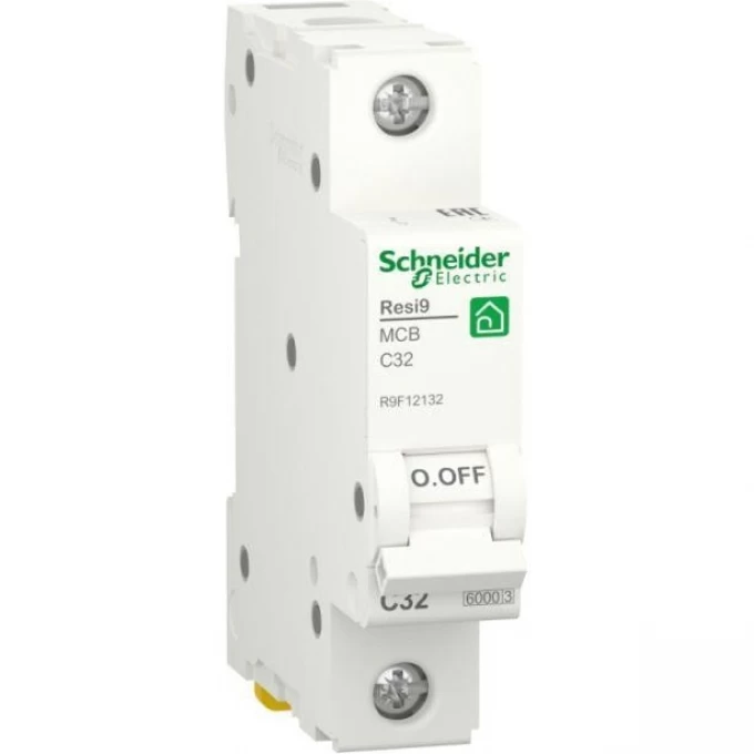 Выключатель автоматический SCHNEIDER ELECTRIC RESI9 модульный, 1п C 32А 6000А R9F12132 Выключатель автоматический SCHNEIDER ELECTRIC RESI9 модульный, 1п C 32А 6000А R9F12132