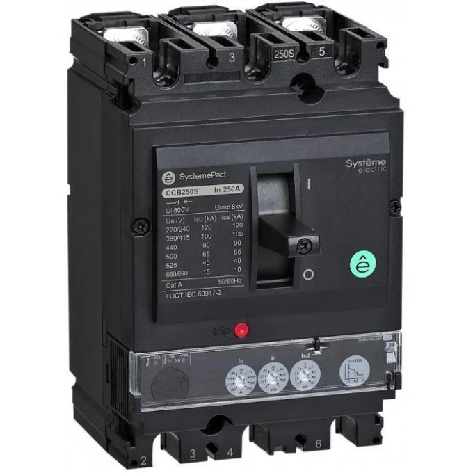 Выключатель автоматический SCHNEIDER ELECTRIC SYSTEMEPACT CCB100 36кА 3P3D S2.2 100А рычаг SE SPC100F10022L3DF Выключатель автоматический SCHNEIDER ELECTRIC SYSTEMEPACT CCB100 36кА 3P3D S2.2 100А рычаг SE SPC100F10022L3DF